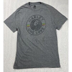 Bob Marley Men’s Large Gray Crew Neck One Love Short Sleeve T-Shirt